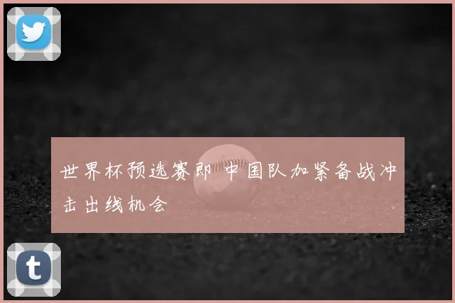 世界杯预选赛即 中国队加紧备战冲击出线机会